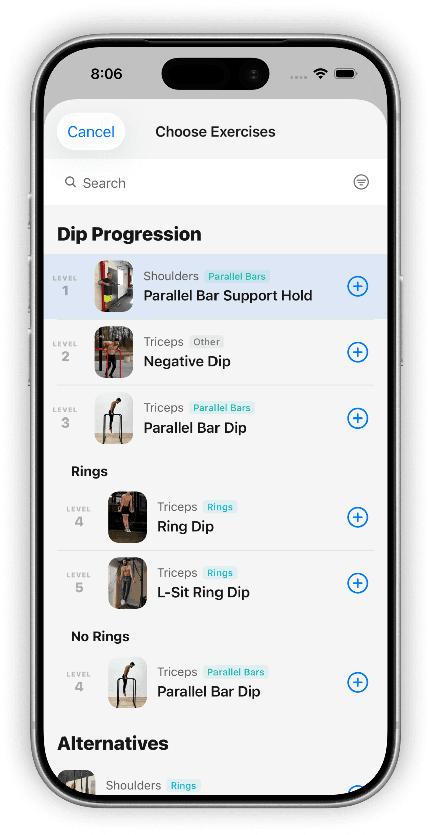 Fitloop calisthenics progression ladder from beginner to advanced