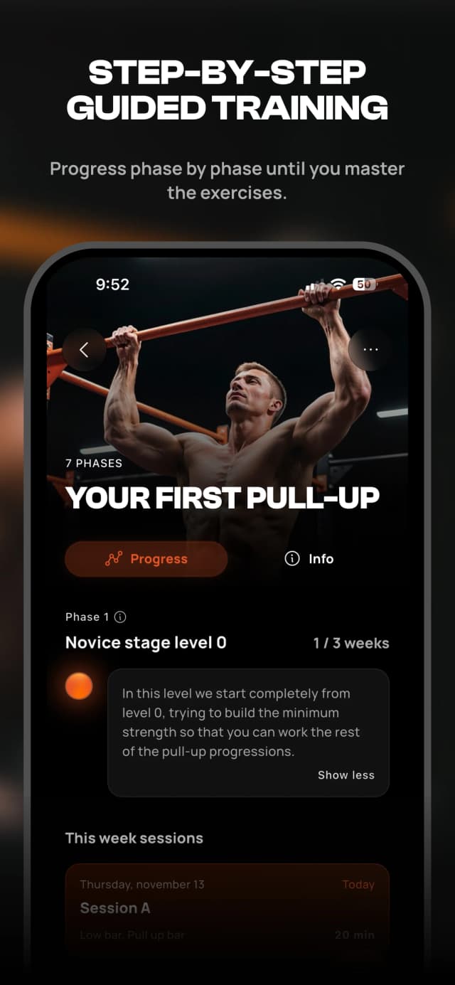 Calisteniapp screenshot