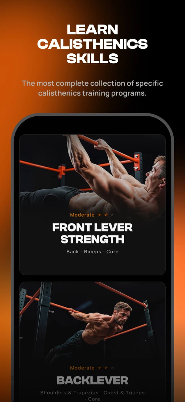 Calisteniapp screenshot